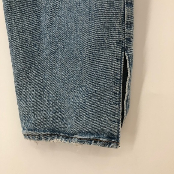 A&F 25/0r The 90s Straight Ultra High Rise Curve Love short slit ankle 0032 - Picture 5 of 11